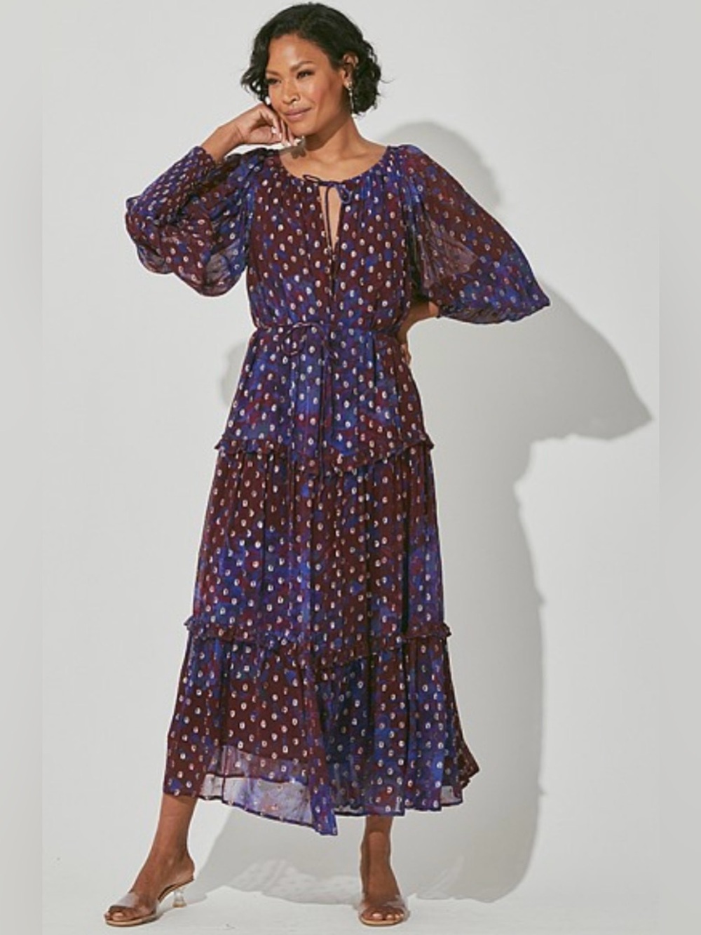 Cleobella Addison Midi Dress Confetti Size Medium VGUC